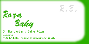 roza baky business card